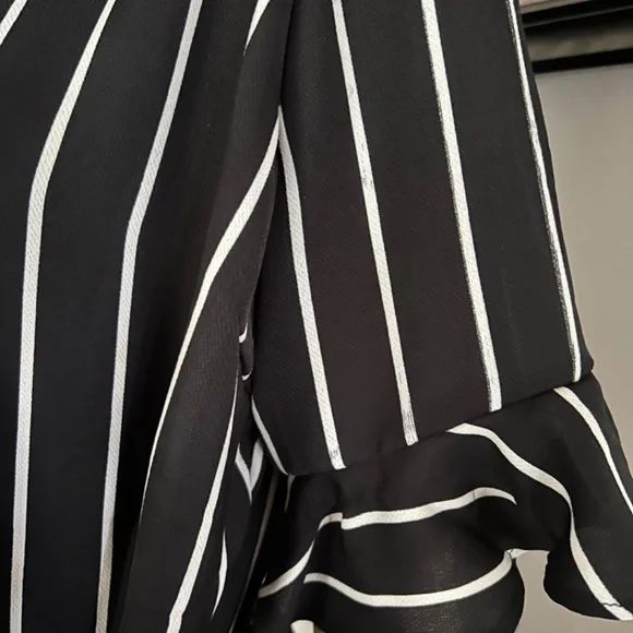 Die With Your Boots On - Davi & Dani Pinstripe Skort Romper - Picture 9 of 12